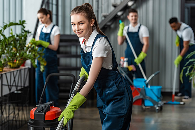 professional cleaning services staff
