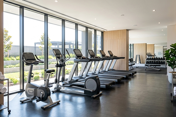 Spotless modern gym after professional commercial cleaning service